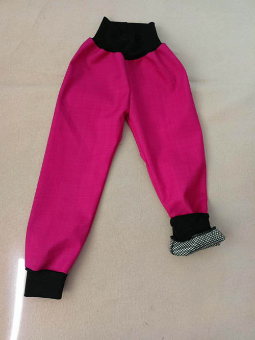 Fuchsiove jarni softshellové kalhoty vel 116