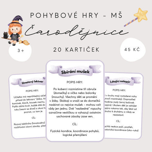 Hry pro MŠ - Čarodějnice (PDF - tisk)
