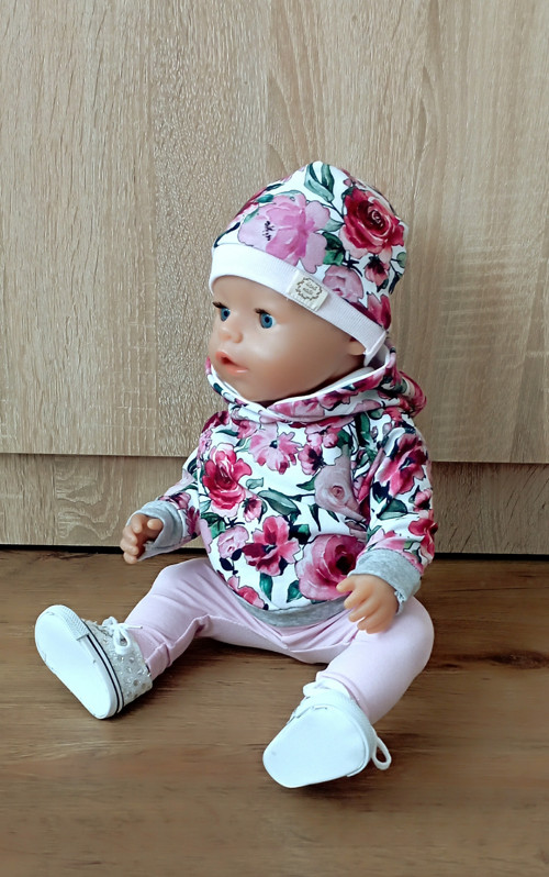 Set 3 ks oblečení pro Baby Born 43 cm - růže