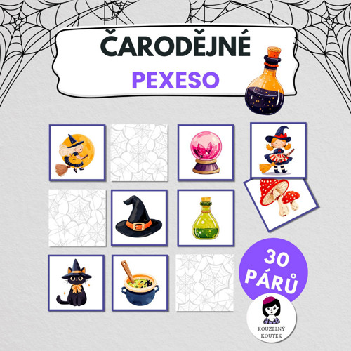 Čarodějné pexeso | Pálení čarodějnic | Dušičky