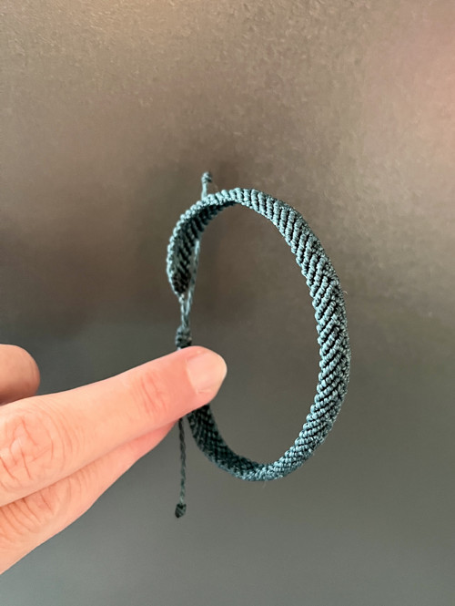 Pánský petrolejový macramé náramek