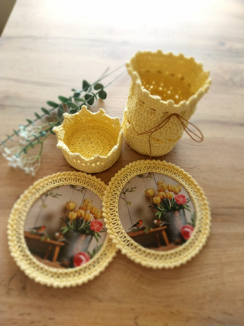 Čajový set do ticha – háčkovaná sada