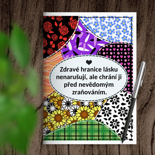 Sešit Floral petals sewing hranice - mix