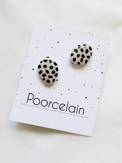 Náušnice puzety Dalmatian Print
