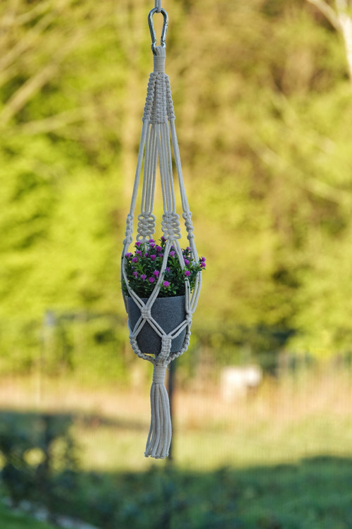 Macramé závěsný květináč