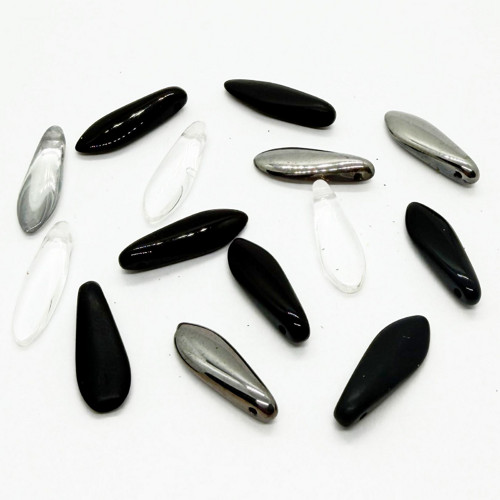 Korálky broušené CZ, 16x5mm, mix, 14ks