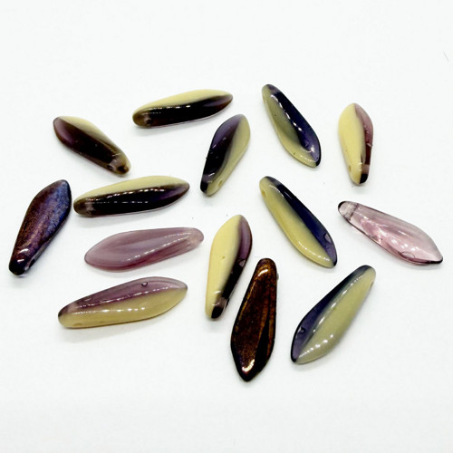 Korálky broušené CZ, 16x5mm, mix, 14ks