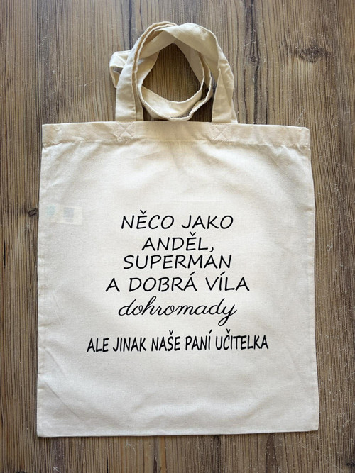Plátěná taška pro paní učitelku