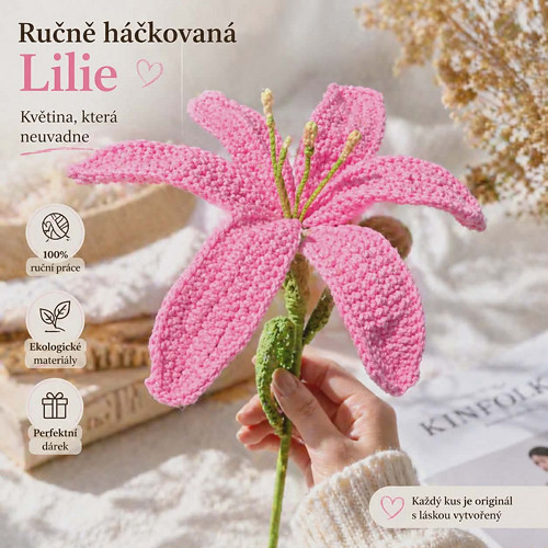 Háčkovaná lilie růžová — foto 1