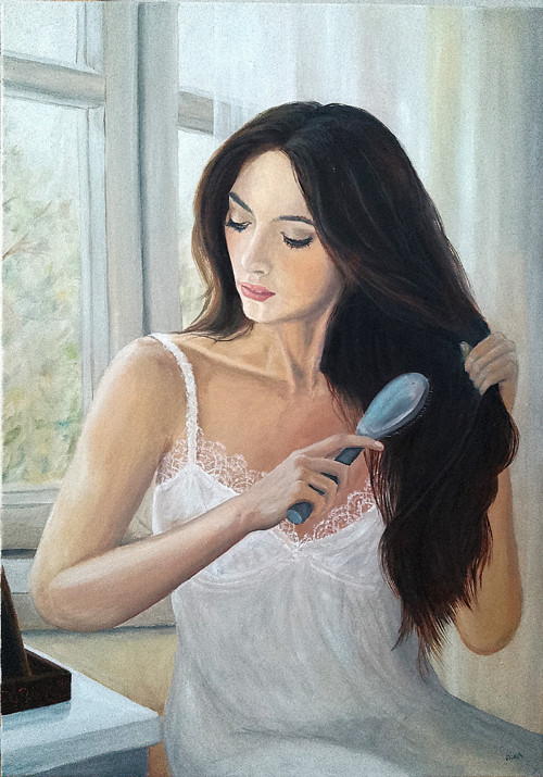 Letní nedělní ráno-olej-50x70