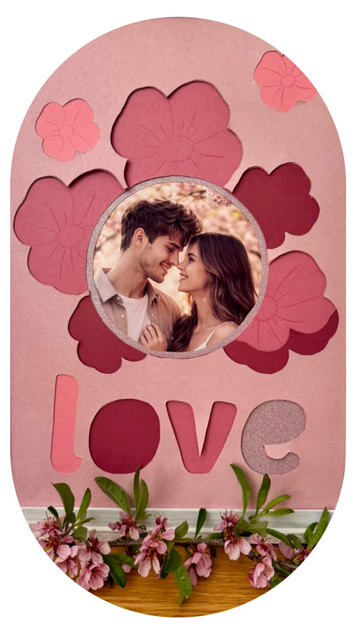 Sakura love DIY foto rámeček