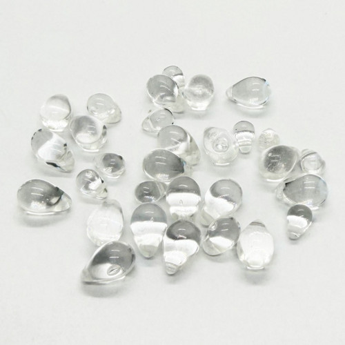 Korálky broušené CZ, 6x4-9x6mm, transparent, 30ks