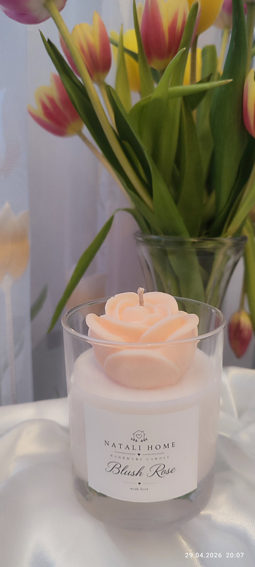 Sójová svíčka „Pudrová Růže“ – elegantní dekorace