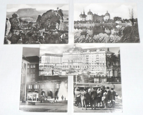 5x ČB čistá POHLEDNICE, fotografie • Drážďany