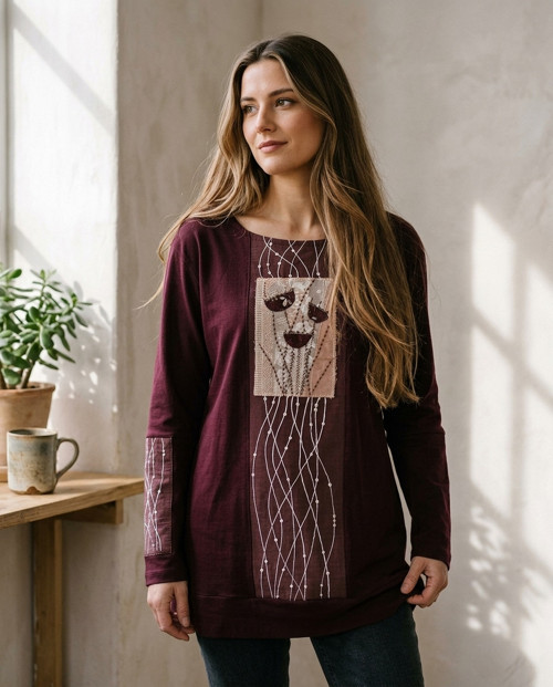 FUCHSIOVÁ (XL-XXL) - mikina, tunika
