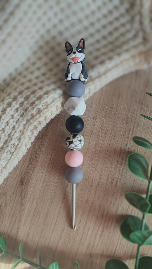 Háček volitelná velikost 2,5 - 5 mm, pes buldoček