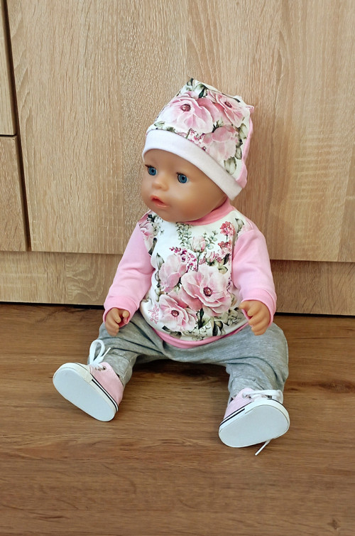 Set 3 ks oblečení pro Baby Born - růže