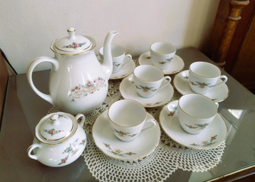 Retro porcelánová sada