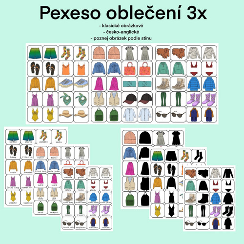 Pexeso oblečení 3x — foto 1
