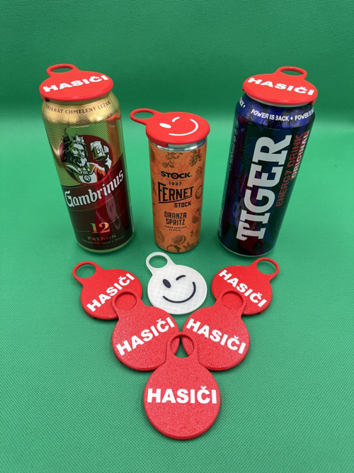 Víčko na plechovku - hasiči
