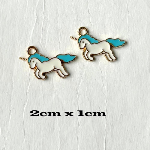 Přívěsek - jednorožec - 2cm x 1cm - 1ks