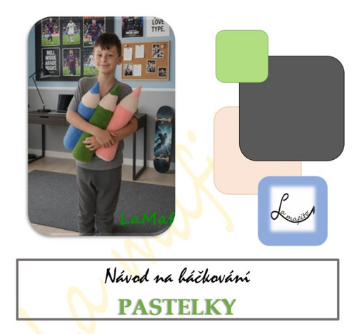 Háčkovaná pastelka a tužka -návod