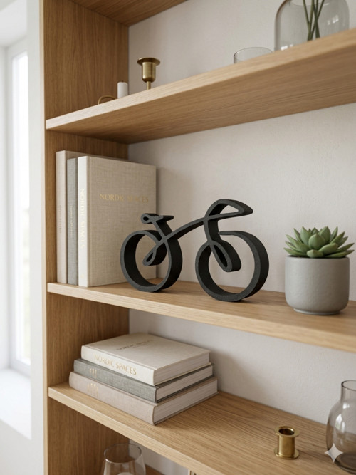 Designová dekorace: Kolo Artistic (20 cm) – Černá