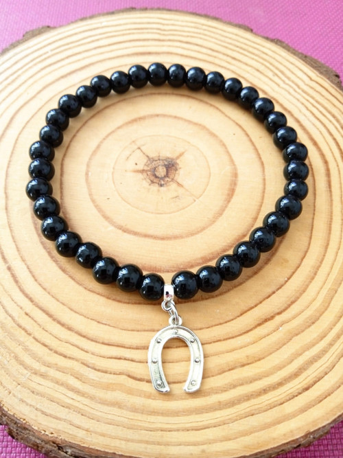 Minerální náramek, onyx 17-18cm