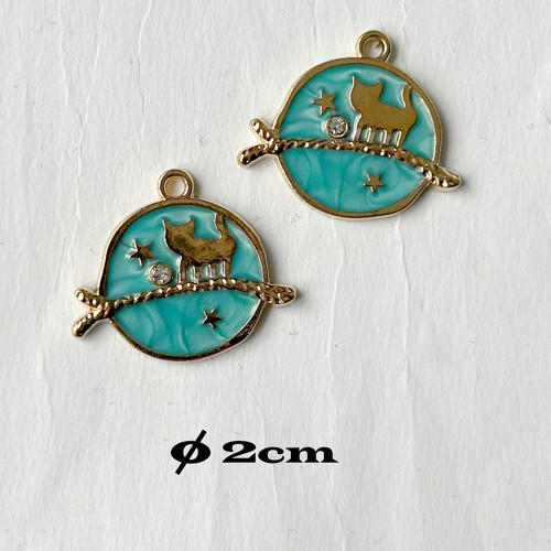 Přívěsek - MOŘE - Ø 2cm - 1ks