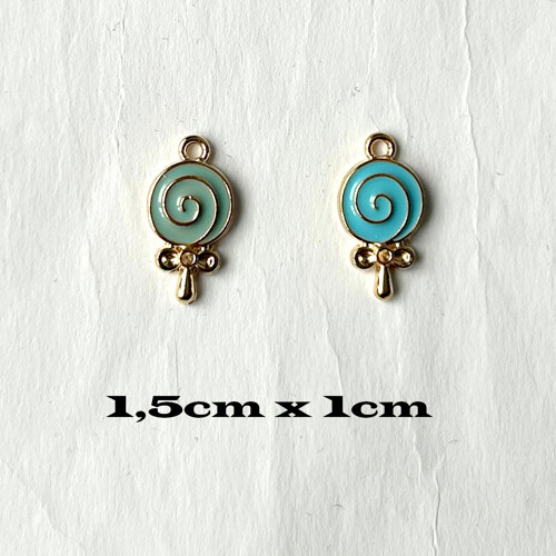 Přívěsek - lízátko - 1,5cm x 1cm - 1ks