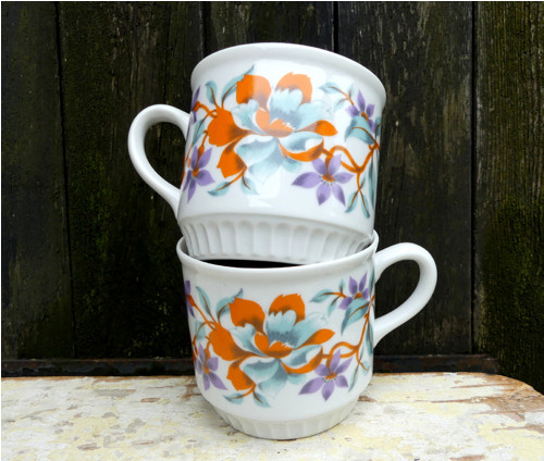 Rozkvetlé...porcelánový hrnek, Dubí