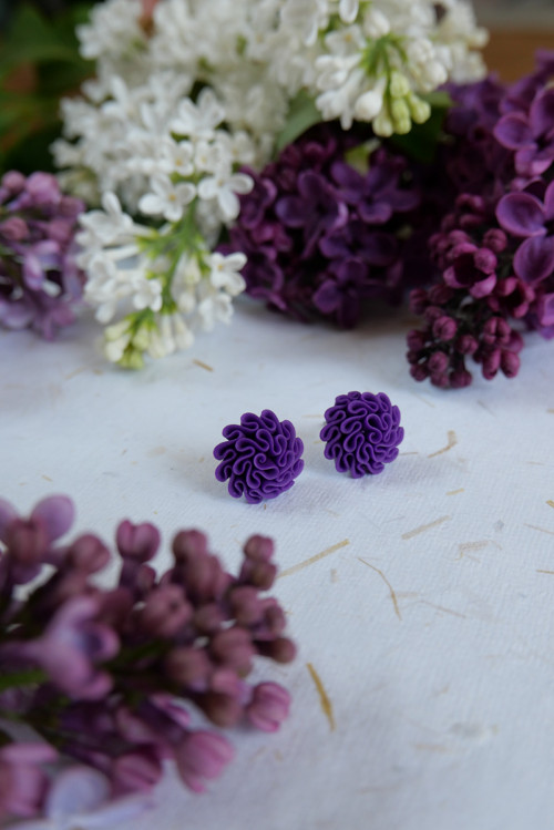 Náušnice purpurové