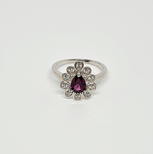 Luxusní prsten - Rhodolite (Granát) 58/2