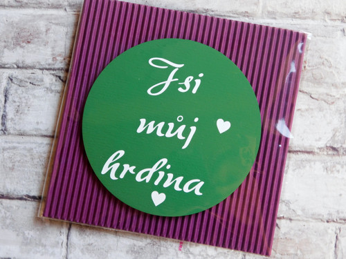 Magnetka ze dřeva Jsi můj hrdina
