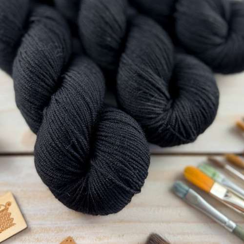 Ručně barvené merino sport HAPPY BLACK