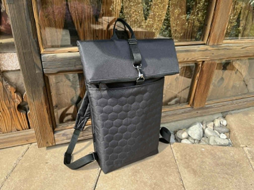Rolovací voděodolný batoh - UNISEX Černý