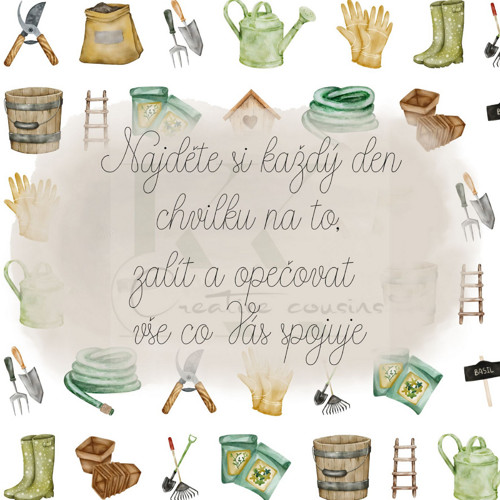 Přání ke svatbě - zahrada (PDF + JPG k tisku)