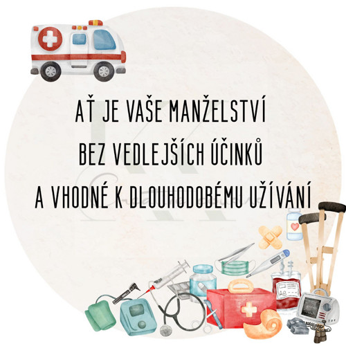 Přání ke svatbě - lékaři (PDF + JPG k tisku)