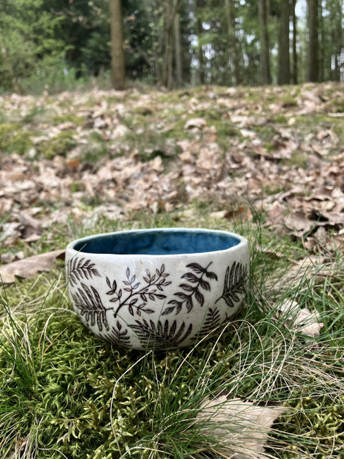 Keramická miska kapradiny — foto 1