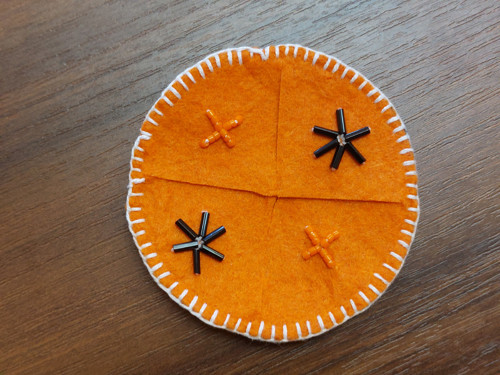 Návlek na skleničku - oranžový