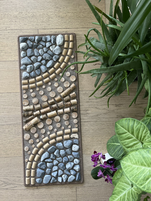 Masážní a relaxační podložka Alvira Silver grey