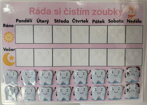 Motivační tabulka - čistění zoubků
