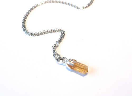 Topaz imperial krystal - řetízek z chirurgické oce
