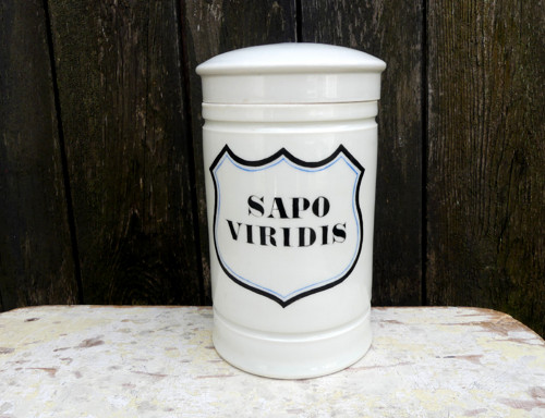 Sapo Viridis...starožitná lékárenská stojatka