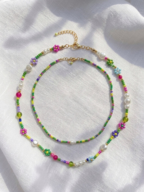 Handmade květinový set s přírodním achátem