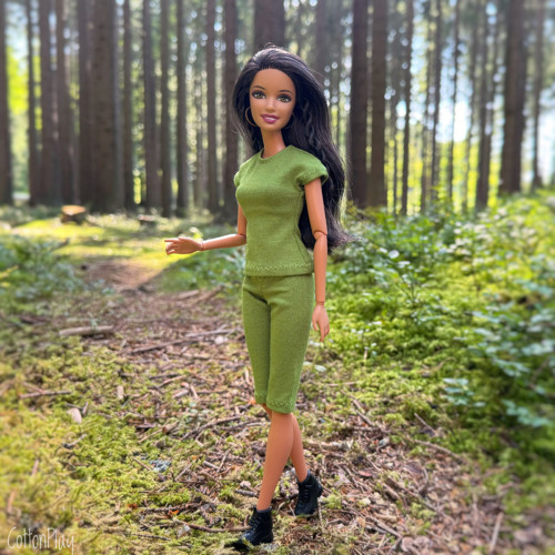 Leginy pro Barbie - zelené
