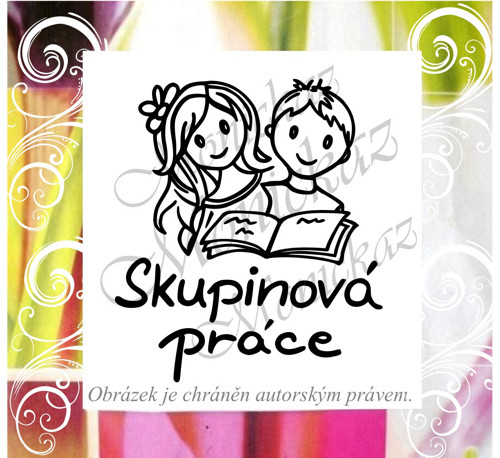 Skupinová práce děti 750. Razítko.