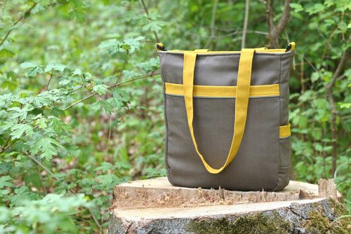 Dámská kabelka / crossbody taška hnědá-žlutá