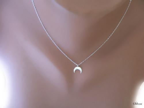 Stříbrný 925 Náhrdelník ..PŮLMĚSÍC menší