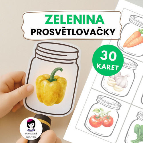 Zelenina - prosvětlovací obrázky, prosvětlovačky